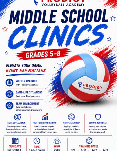 Middle School Sunday Clinic - Fall 26