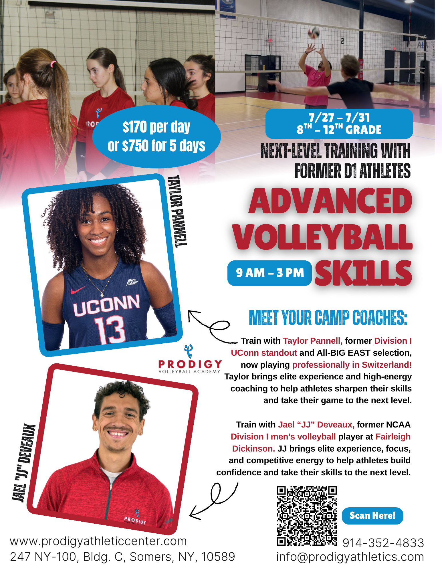 Advanced Volleyball Skills Camp Flyer Advanced Volleyball Skills Camp Flyer